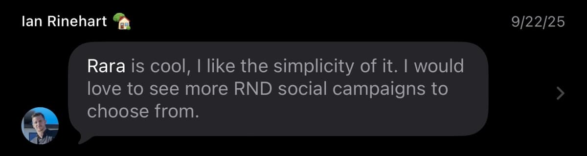 Customer testimonial