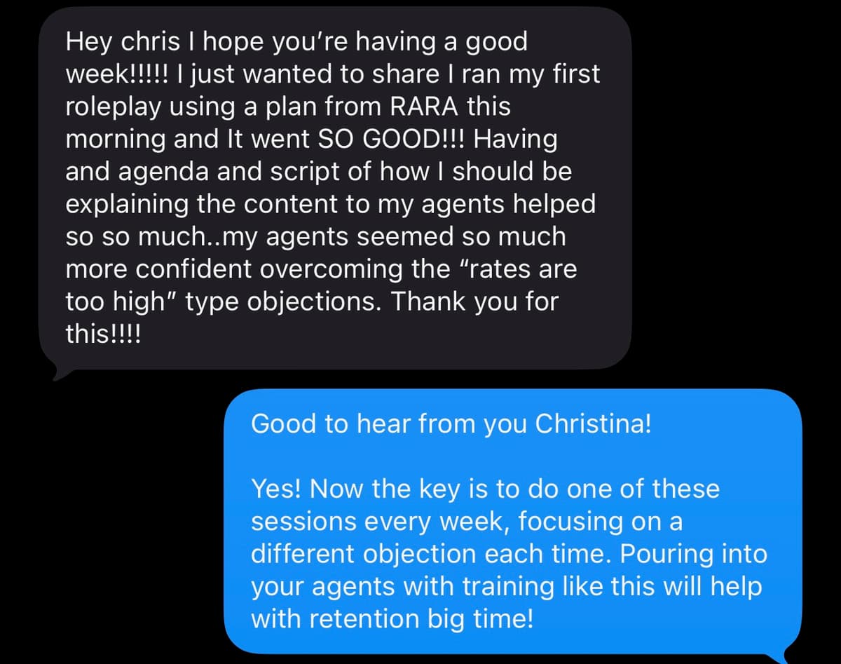 Customer testimonial