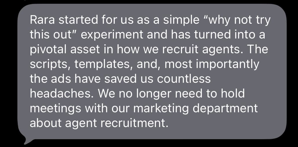 Customer testimonial