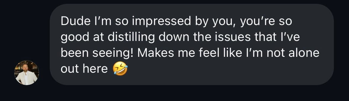 Customer testimonial